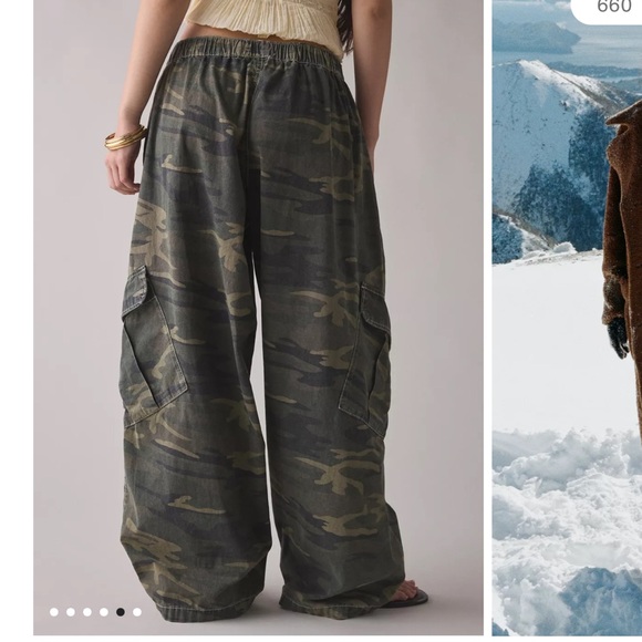 Urban Outfitters Camouflage Wide Leg Pants - Picture 2 of 5